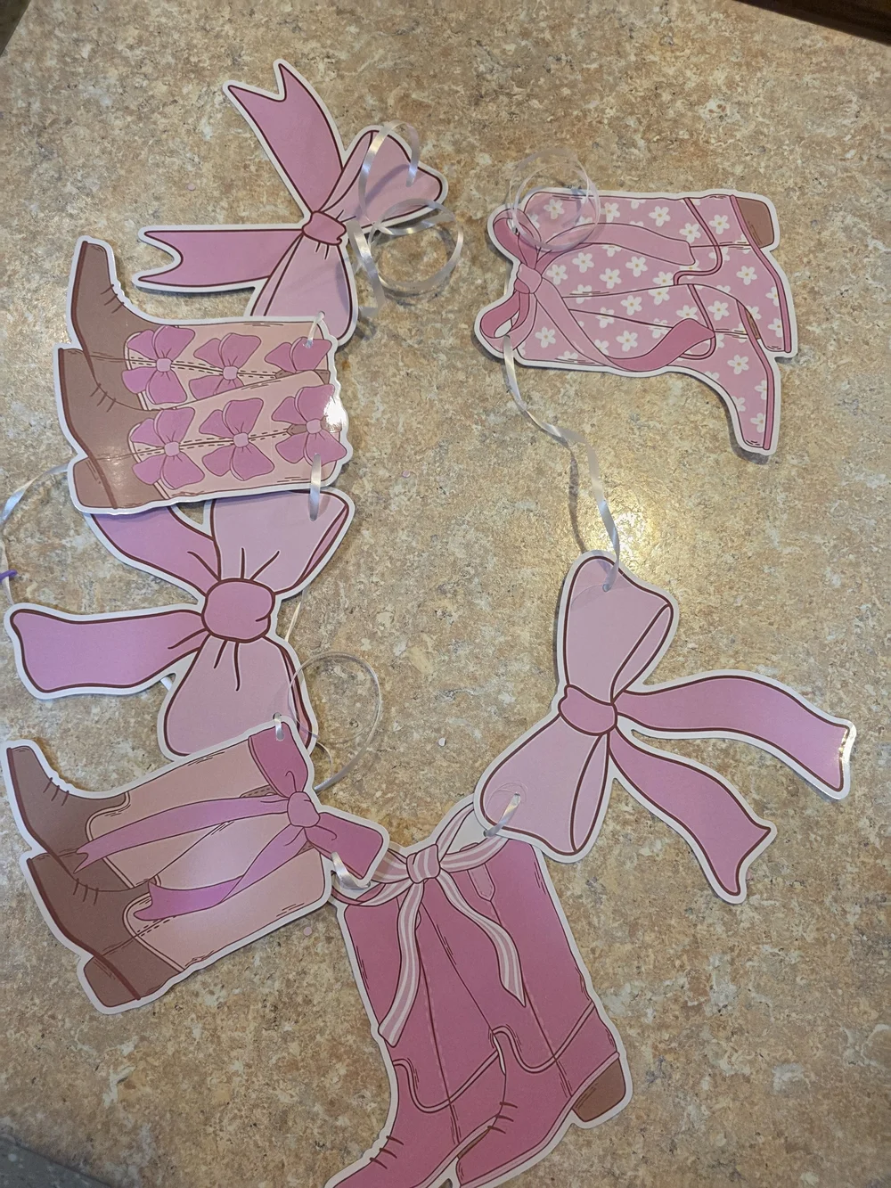 Pink Cowboy Boots 'Happy Birthday' Party Banner